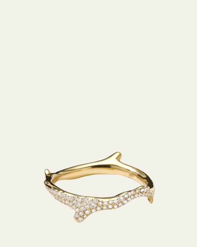 Coral Reef Band Ring in 18K Gold with Diamonds